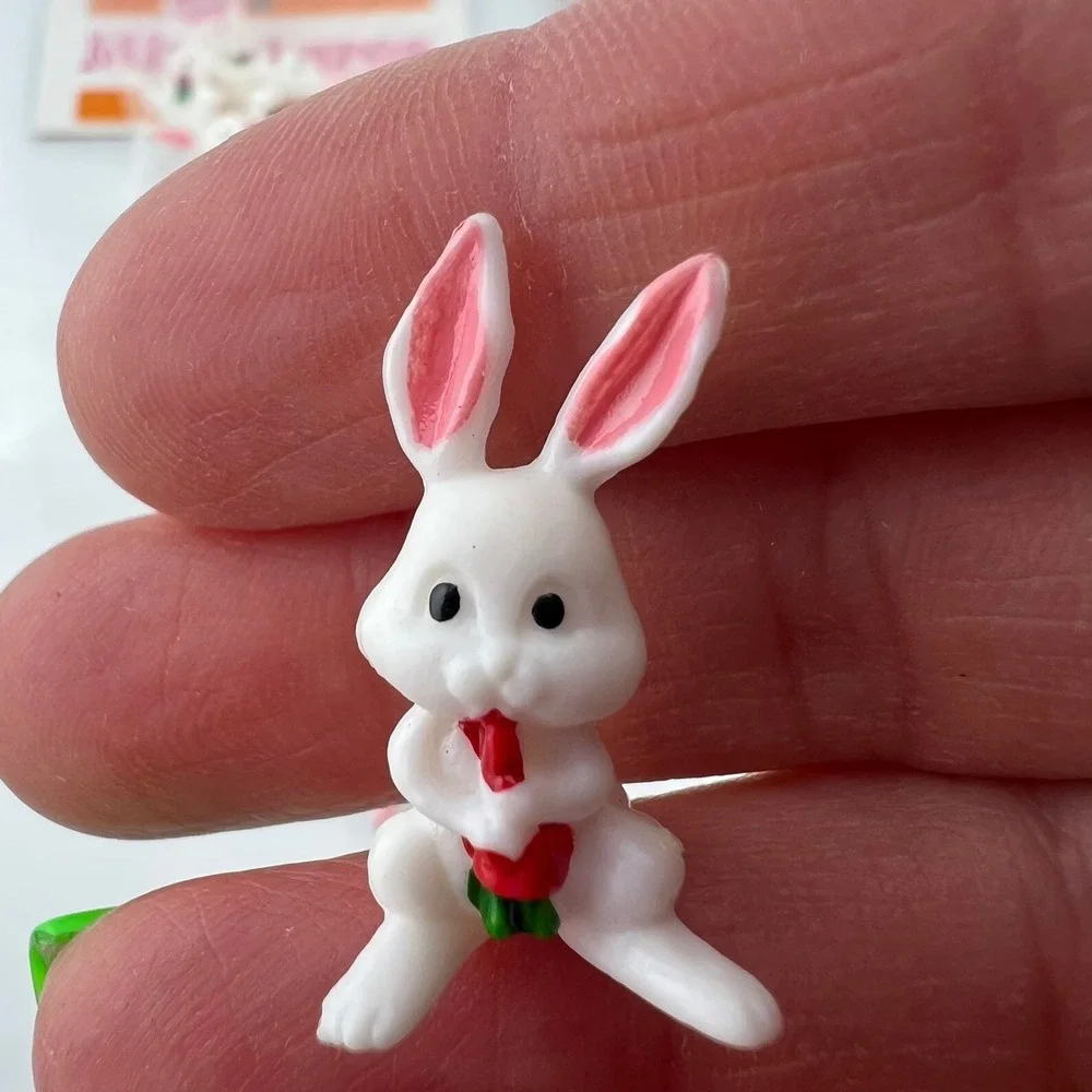 Vintage Miniature Bunny Rabbits Lot ZIMS Hong Kong‎ Tiny Easter Figurines